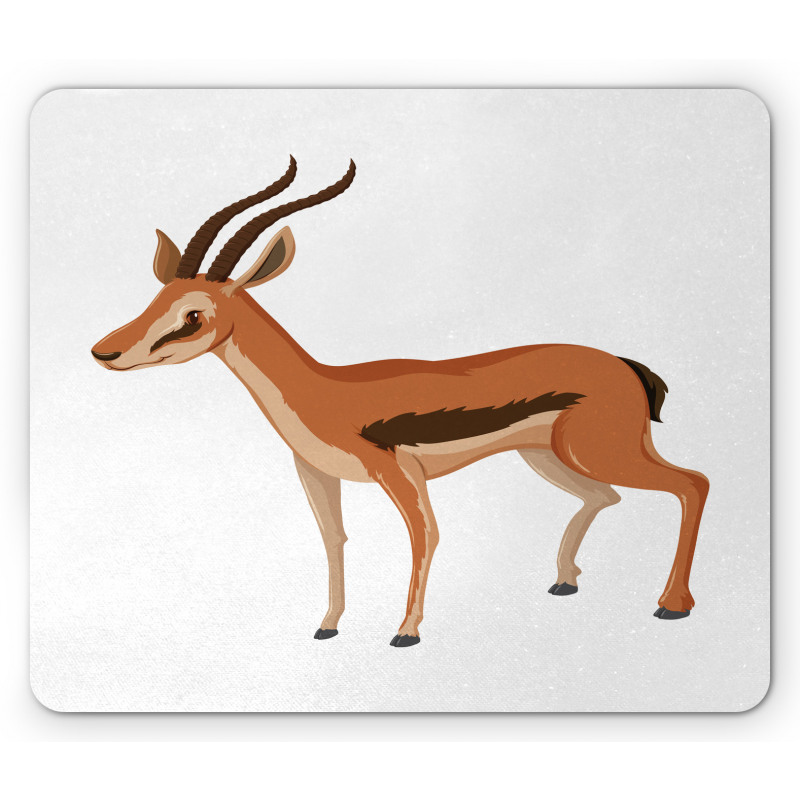 Cartoon Animal on Plain Mouse Pad