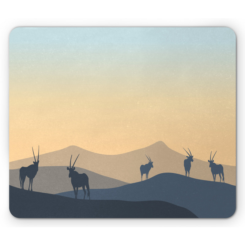 Animal Antlers Pastel Sky Mouse Pad