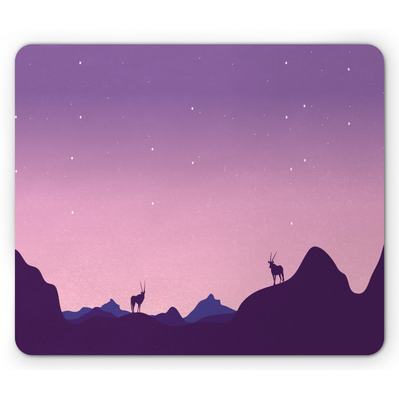 Animals Hill Ombre Night Mouse Pad