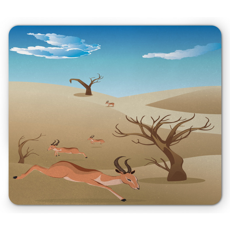 Animals and Bare Trees Mouse Pad