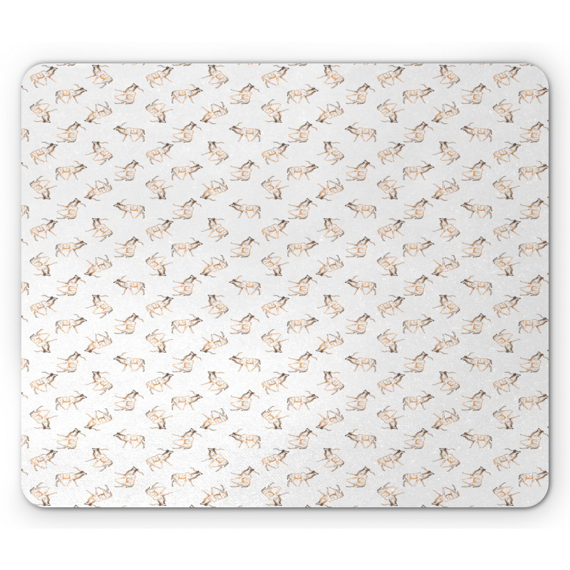 Detailed Sketch Animal Art Mouse Pad