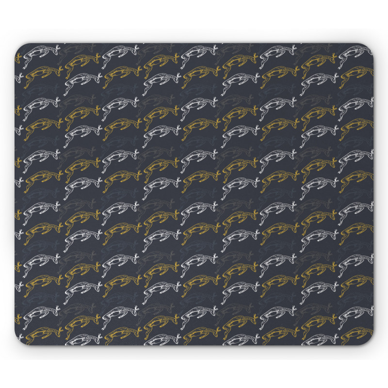 Modern Jumping Pose Animal Mouse Pad