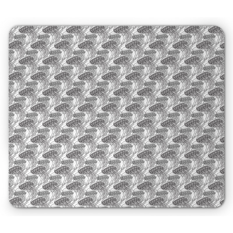 Zentangle Ocean Creature Mouse Pad