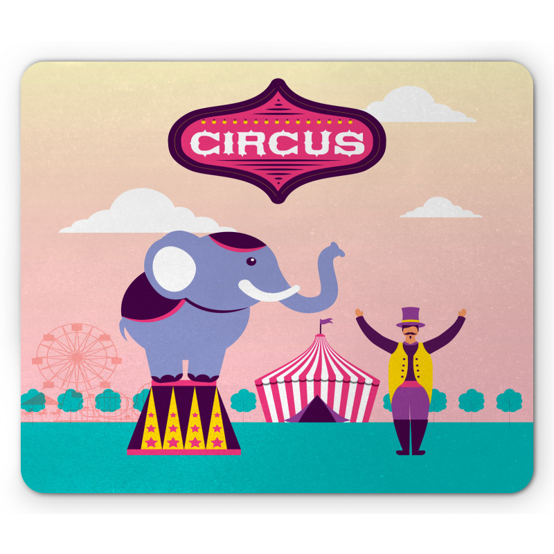 Elephant Acrobat Tent Ferris Mouse Pad