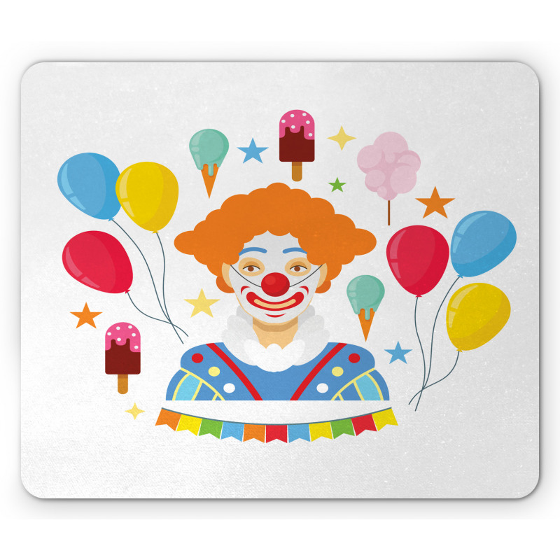 Happy Man in Colorful Costume Mouse Pad