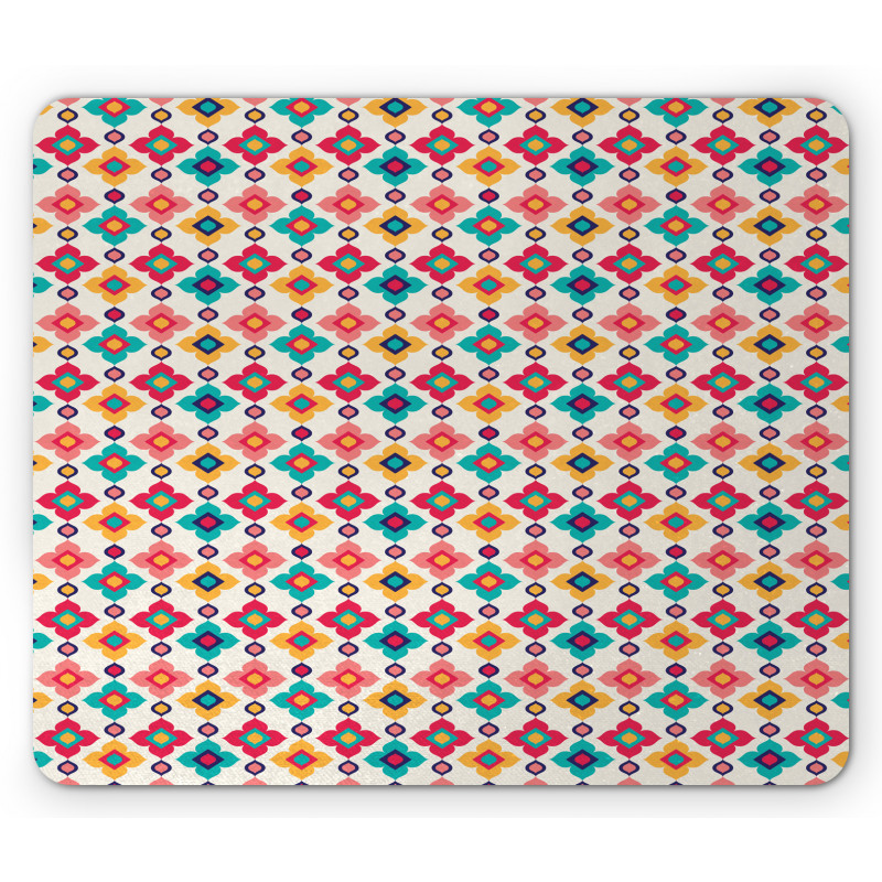 Floral Colorful Array Mouse Pad