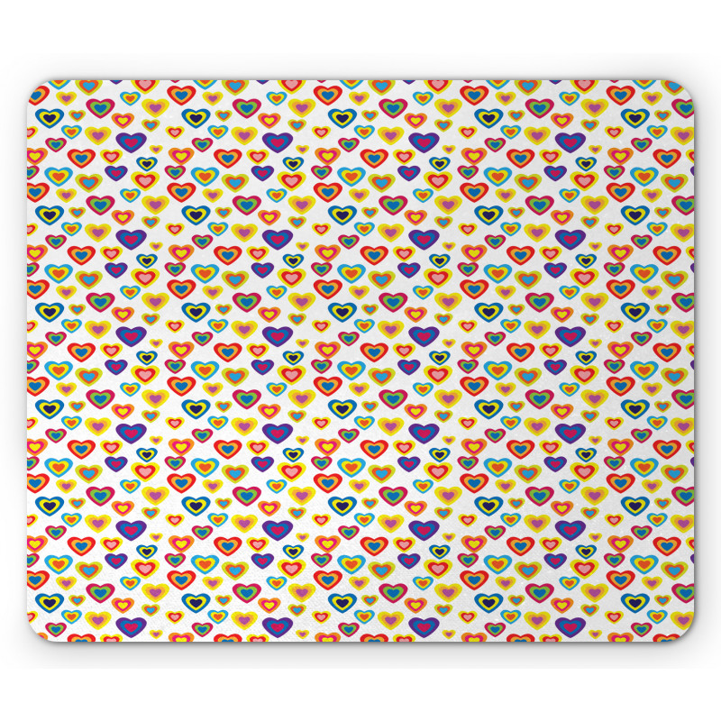 Abstract Hearts Mouse Pad