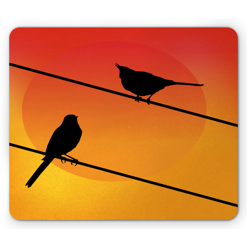 Avian Animal Sunset Mouse Pad