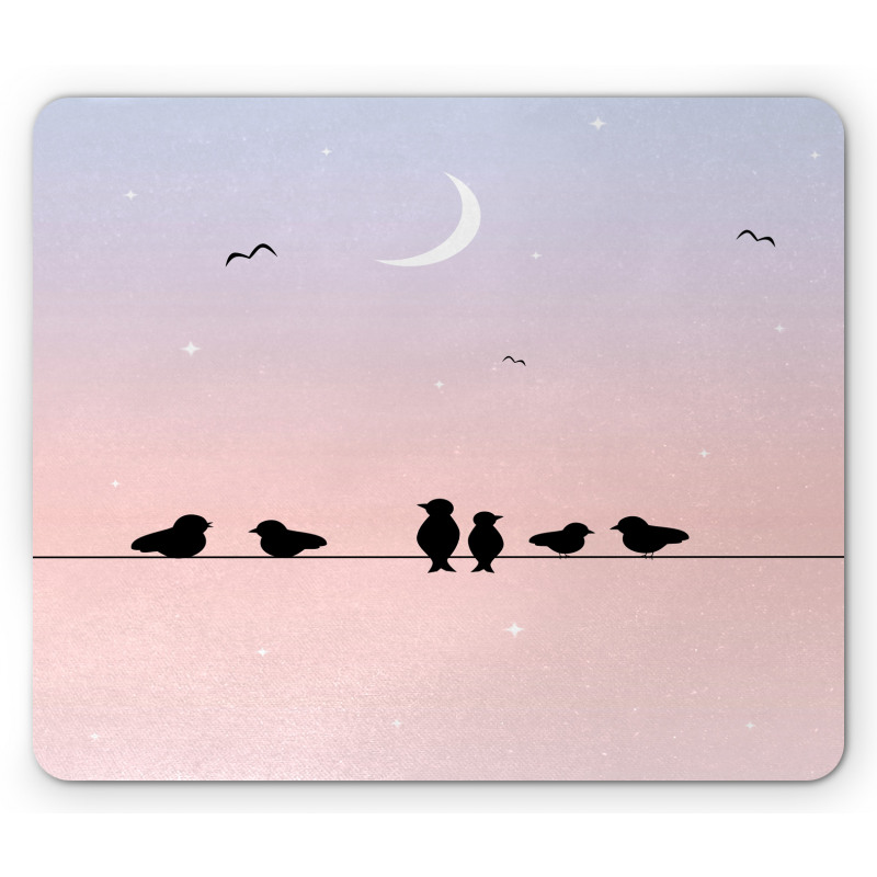 Pastel Tone Sky Moon Mouse Pad