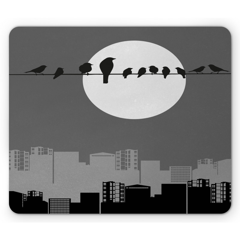 Moon Night at City Mouse Pad