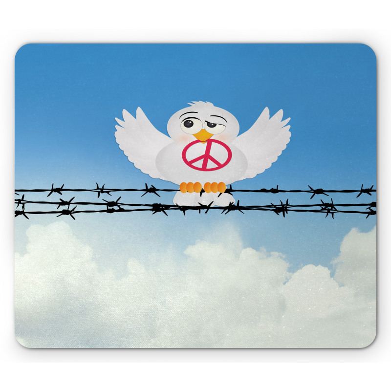 Cartoon Animal Peace Mouse Pad