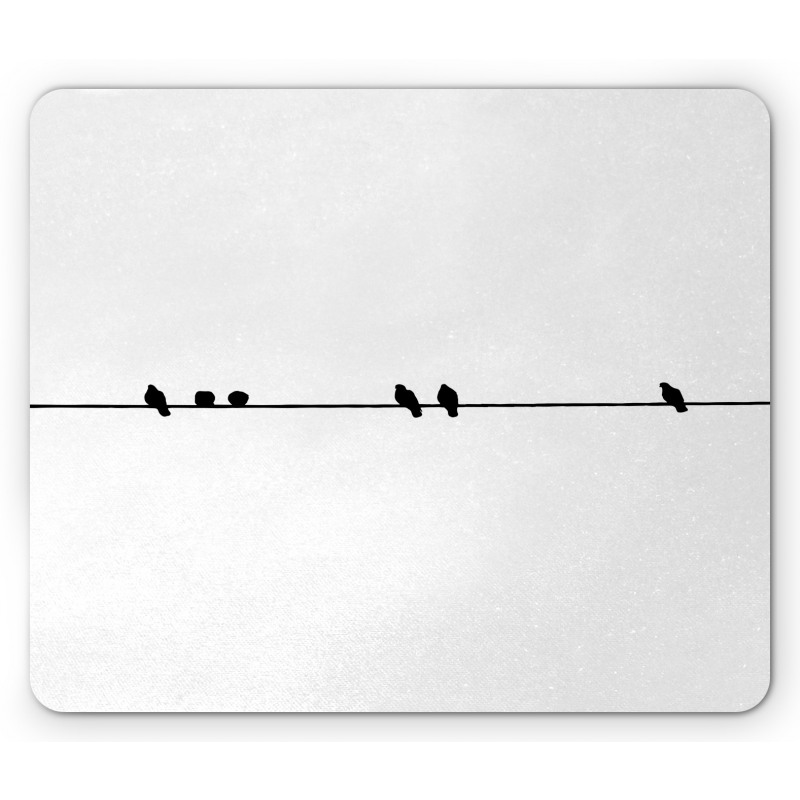 Minimal Pigeon Mouse Pad