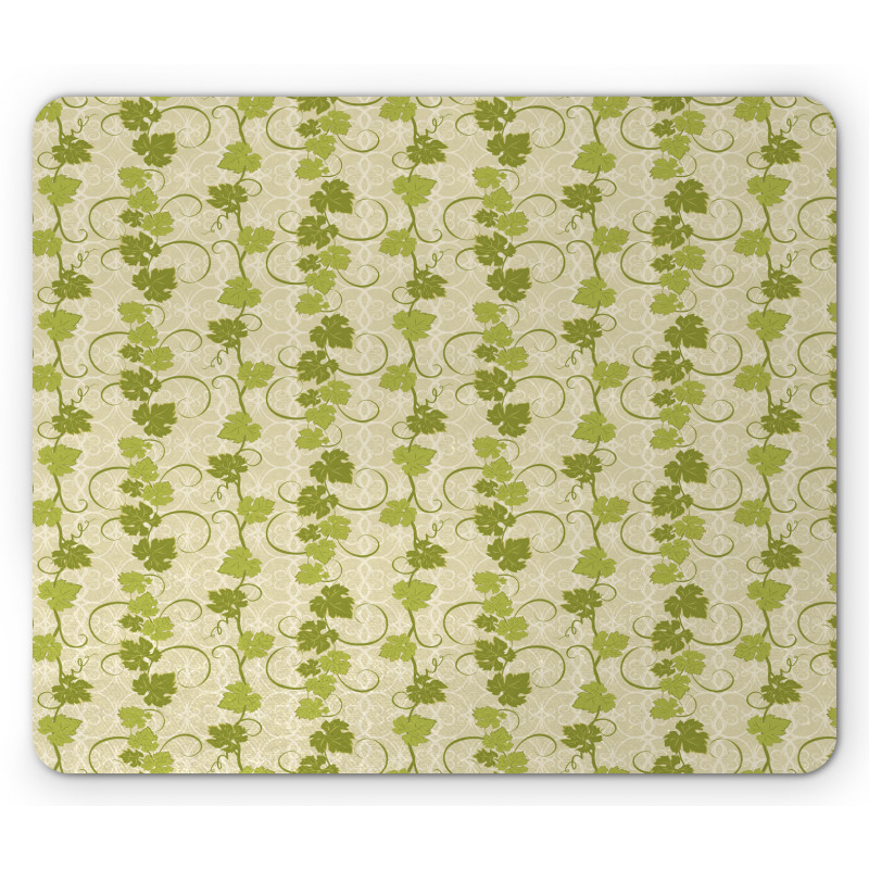 Abstract Grape Leaves Graphic Mouse Pad