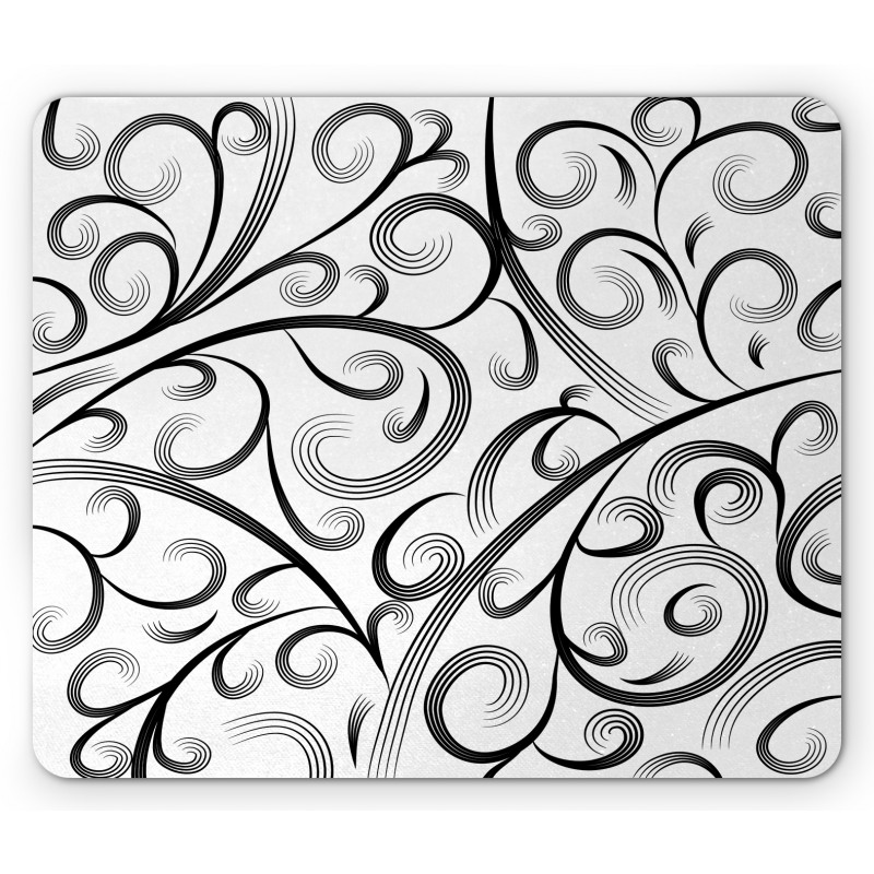 Curvy Lines Art Mouse Pad