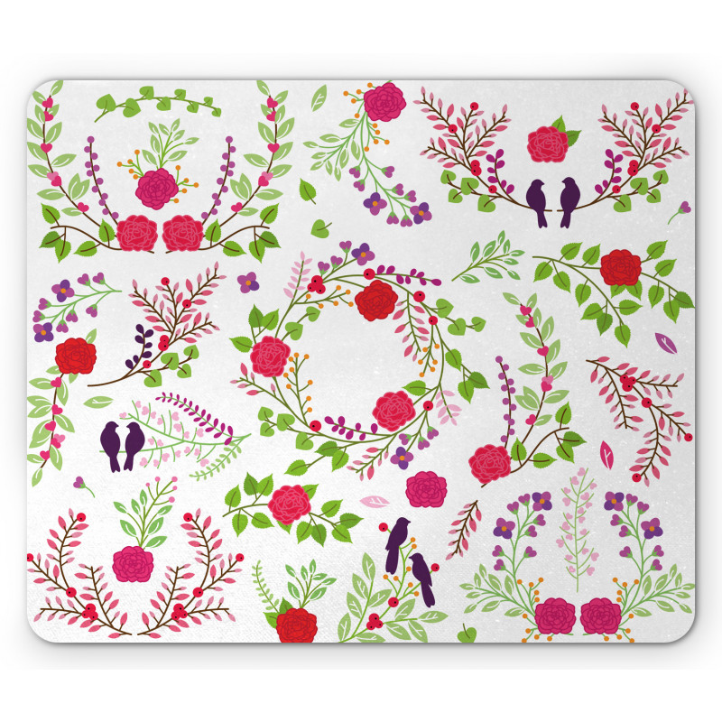 Spring Theme Rose Blossoms Mouse Pad