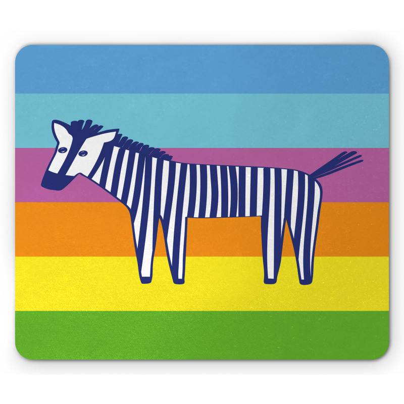 Doodle Animal Stripes Mouse Pad