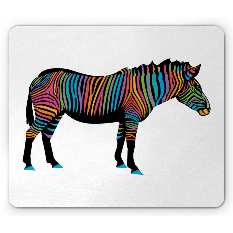 Animal Colorful Lines Mouse Pad