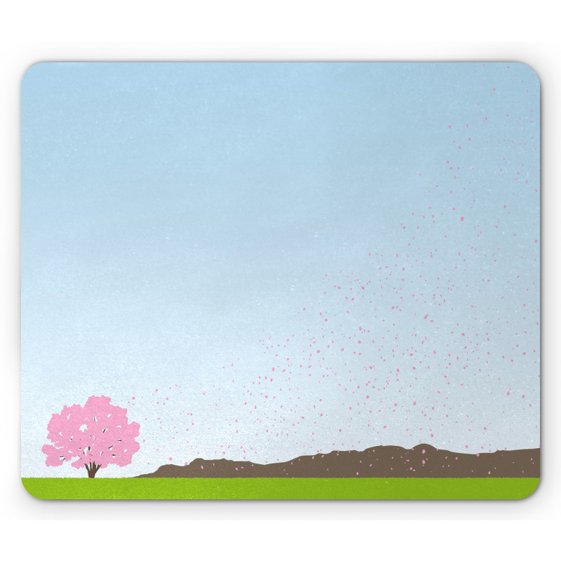 Floating Cherry Blossom Mouse Pad