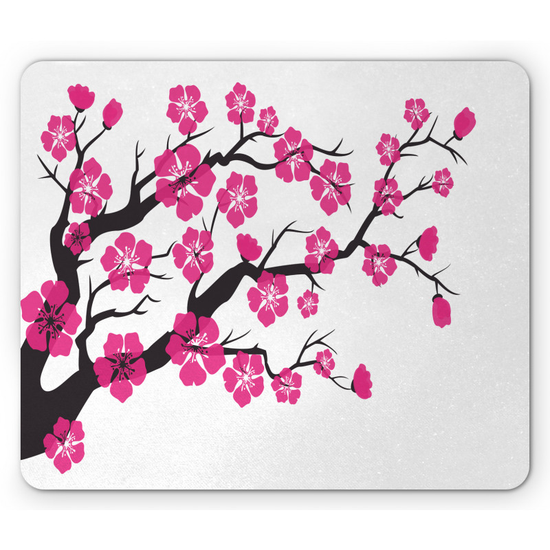 Floral Sakura Tree Mouse Pad