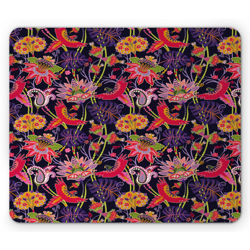 Floral Jungle Illustration Mouse Pad