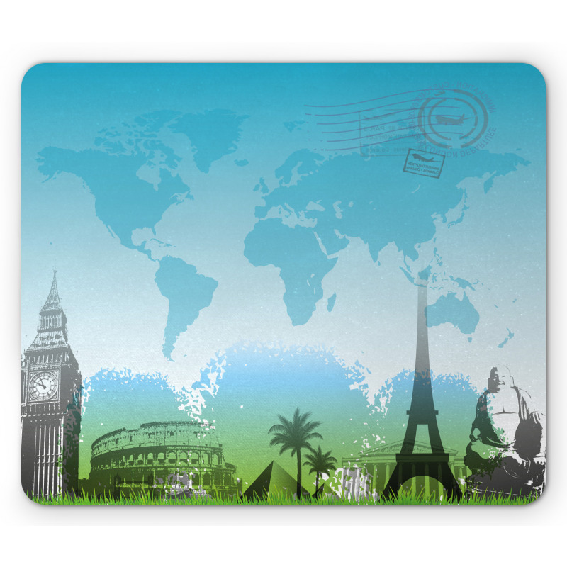 Famous Landmarks Mapping Mouse Pad