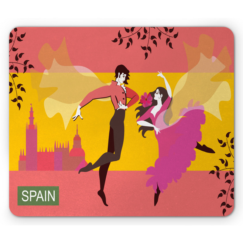 Spanish Dancer Woman and Man Mouse Pad