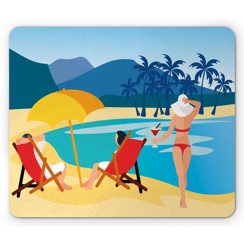 Relaxing on the Exotic Beach Mouse Pad