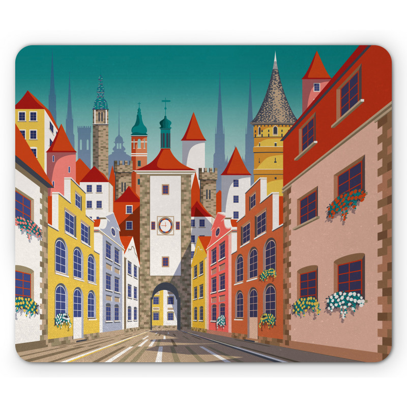 Historic European Houses Mouse Pad