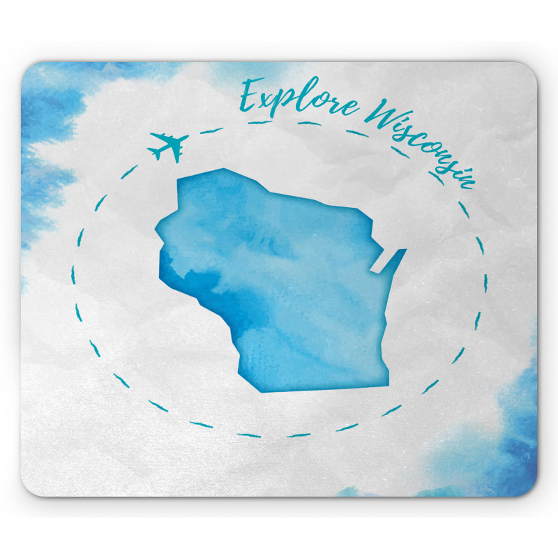 Explore Wisconsin Map Design Mouse Pad