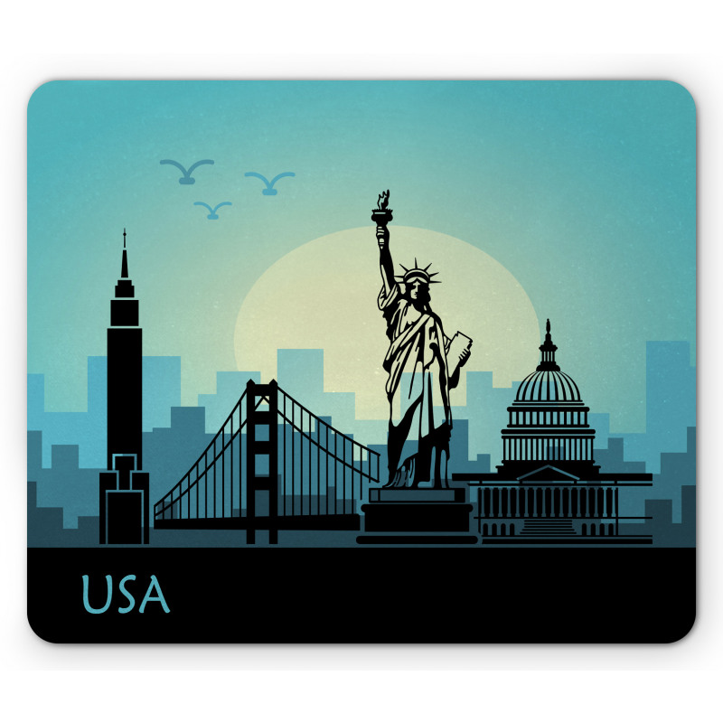 USA Skyscrapers City Skyline Mouse Pad