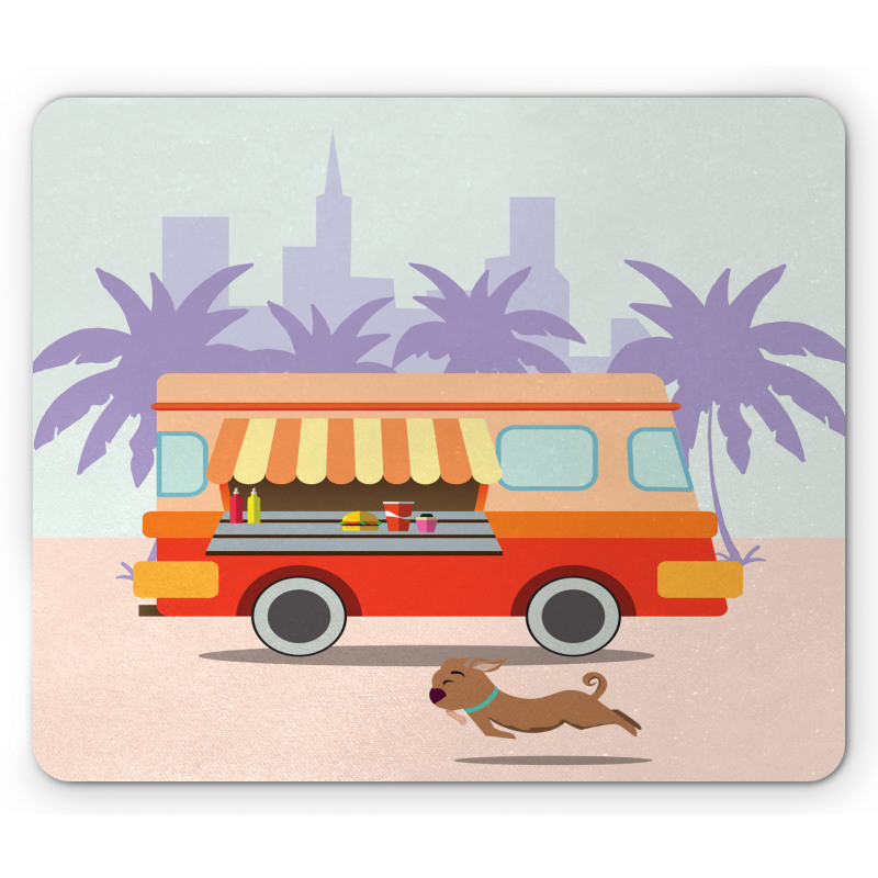 Street Food Van Dog Mouse Pad