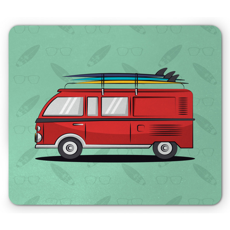 Van with Surf Boards Mouse Pad