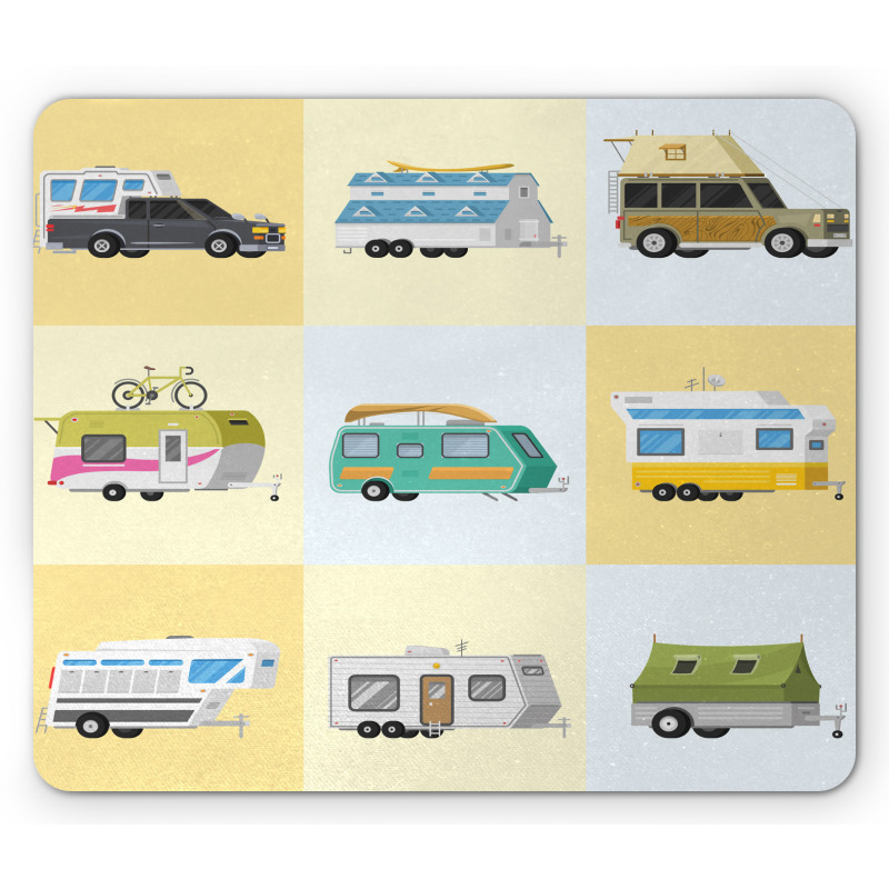 Various Camper Vans Mouse Pad