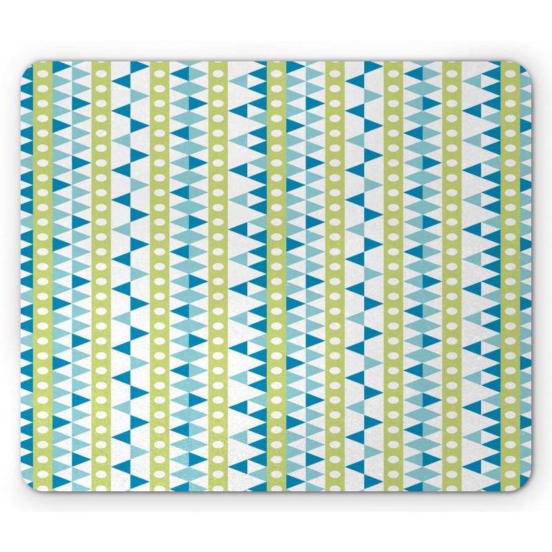 Geometric Circles Triangles Mouse Pad