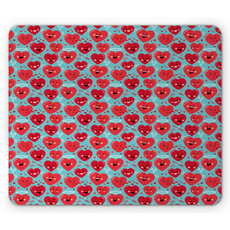 Smiling Hearts Mouse Pad