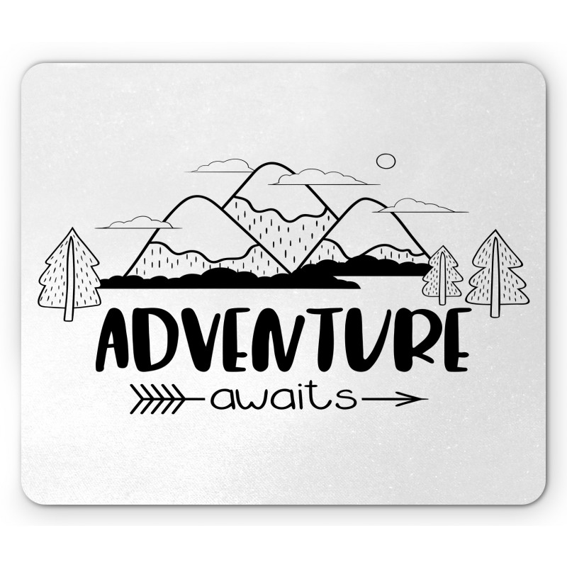 Mountain Lettering Mouse Pad