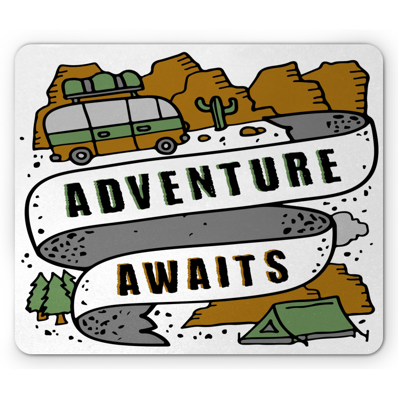 Doodle Camp Van Mouse Pad