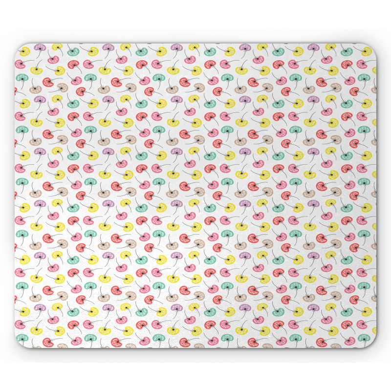 Colorful Floral Seeds Mouse Pad