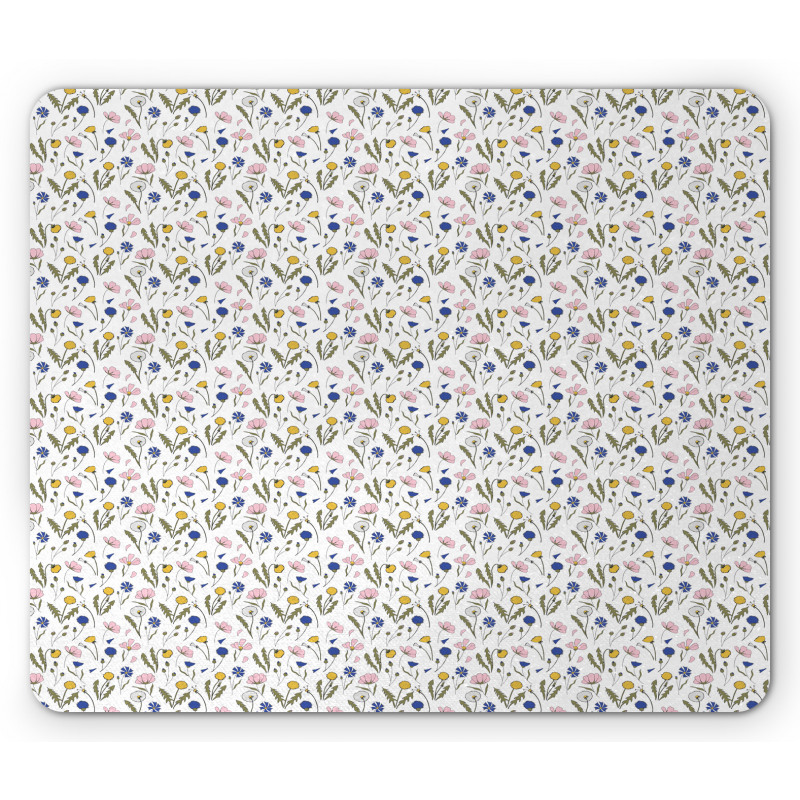 Spring Botany Flowers Mouse Pad