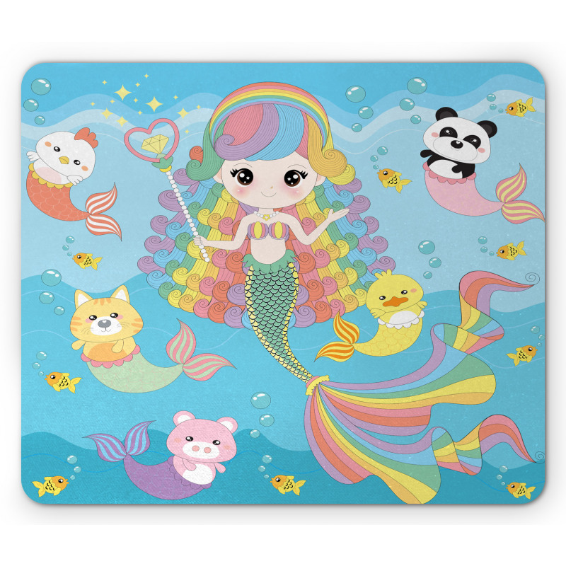 Funky Underwater Characters Mouse Pad