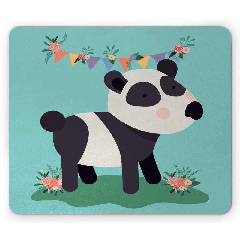 Children's Party with Flowers Mouse Pad