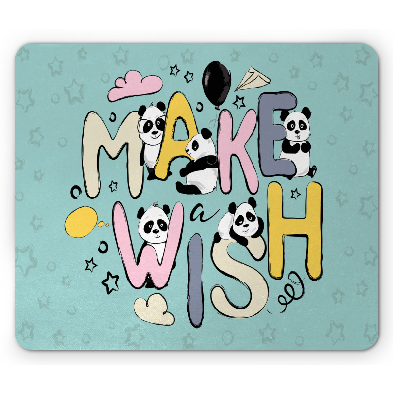 Whimsical Calligraphic Design Mouse Pad