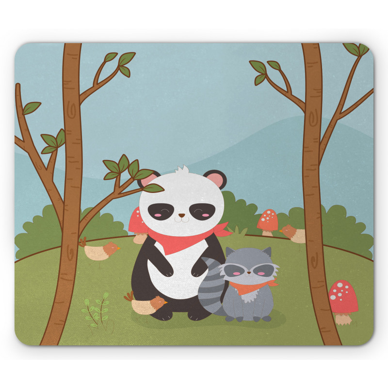 Forest Animals and Trees Mouse Pad