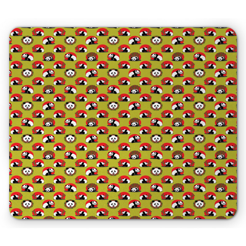 Chunky Animals Bamboo Sticks Mouse Pad