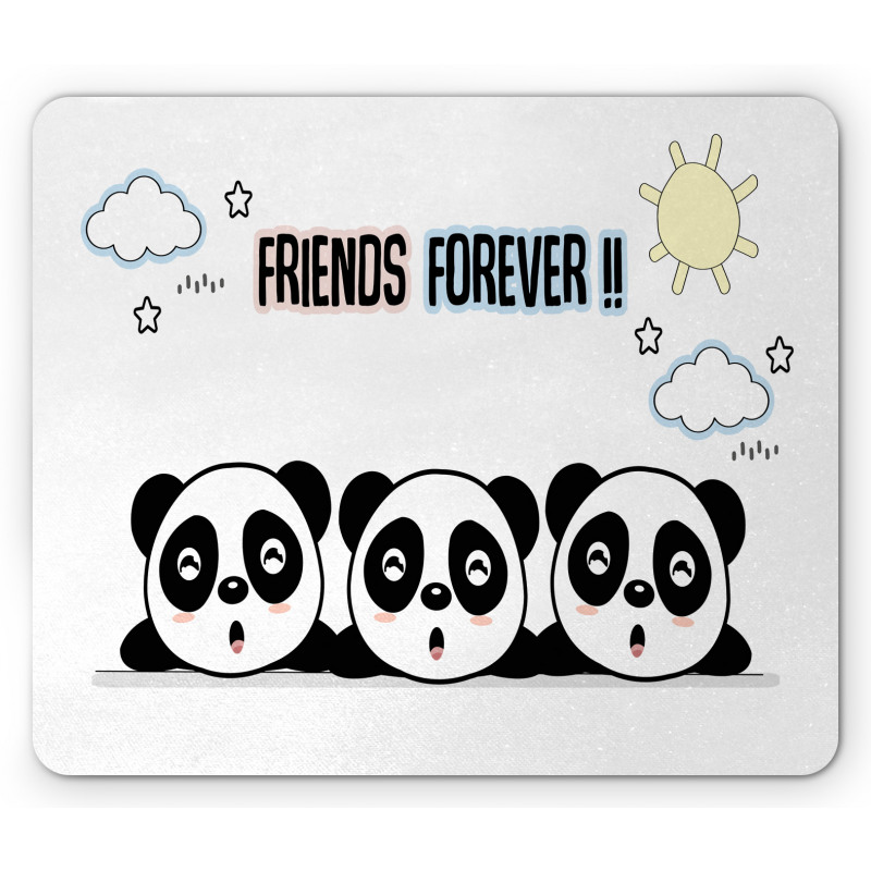 3 Pandas Design Mouse Pad