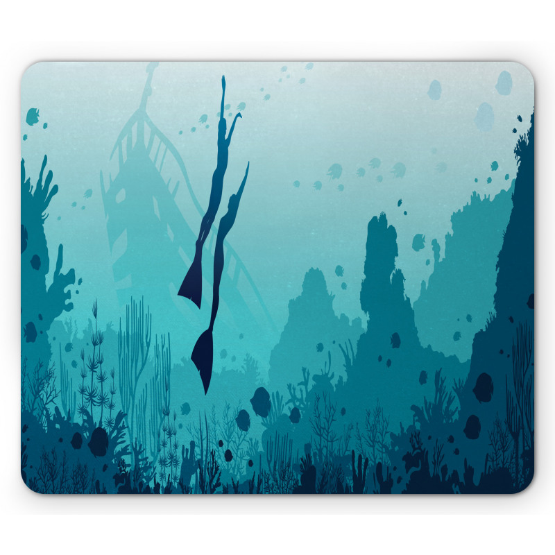 Freedivers and Coral Reef Mouse Pad