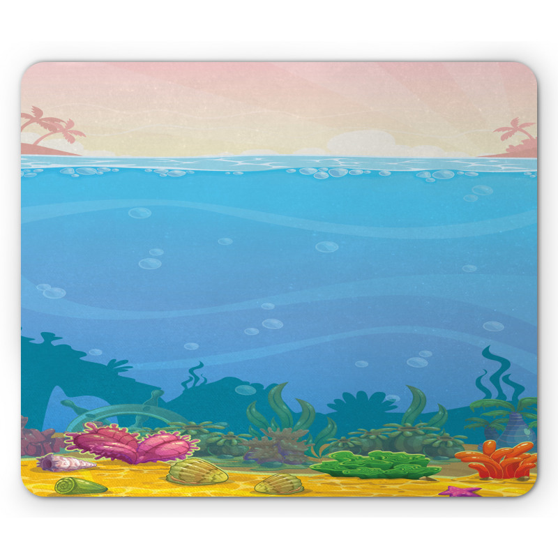 Vertical Underwater Scene Mouse Pad