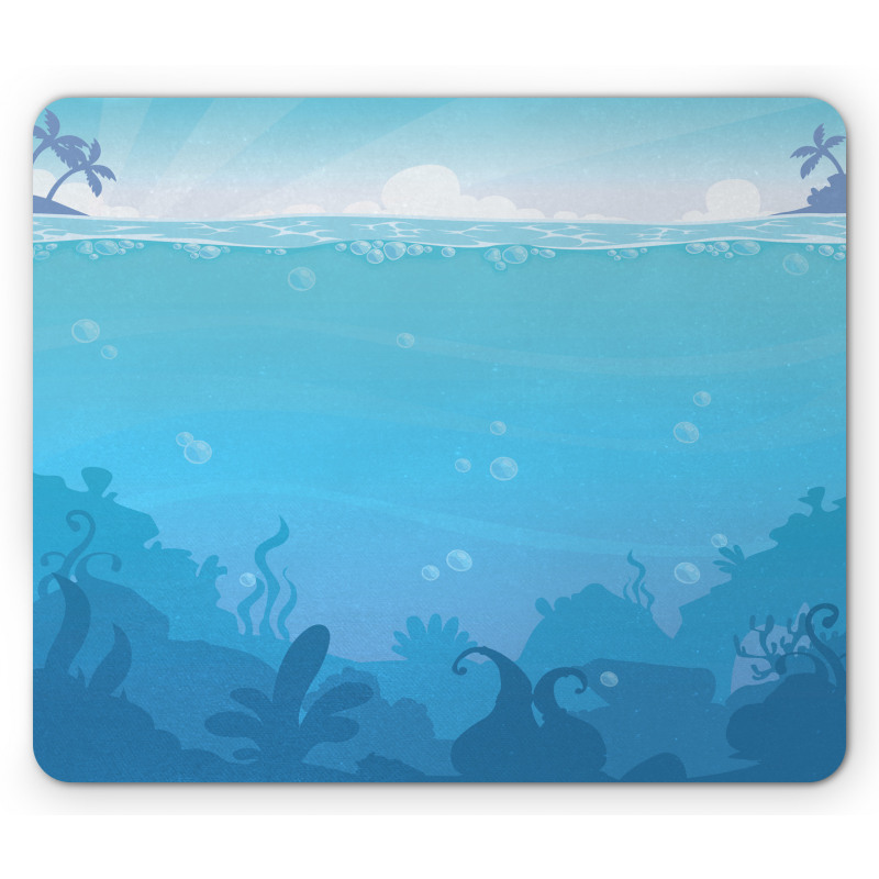 Underwater Landscape Palms Mouse Pad