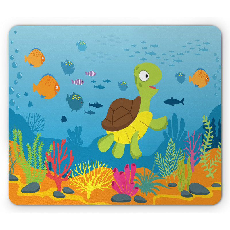 Funny Turtle Fish Types Mouse Pad