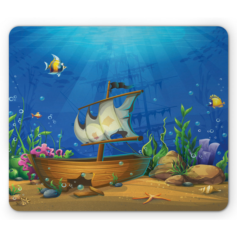 Undersea World Ship Wreck Mouse Pad